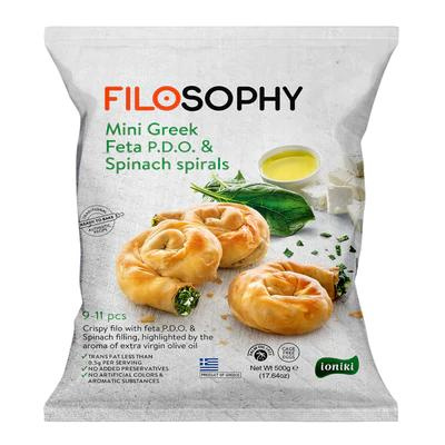 Filo Mini Spinach and Feta Spirals 500g Taste Greece