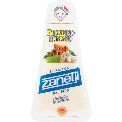 Cheese Pecorino Romano Wedge 250g Zanetti