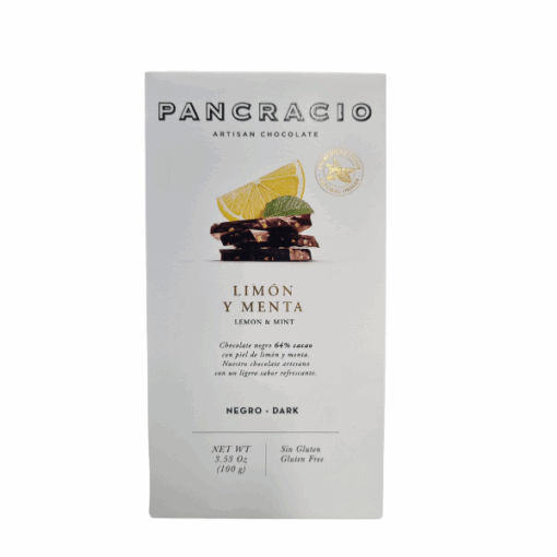 Chocolate Dark 100g with Lemon and Mint Pancracio