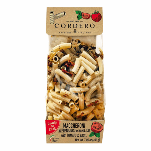 Maccheroni with Tomato & Basil Ready to Cook Pasta 200gm Cordero